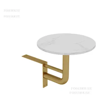 Минималистичные дизайнерские обеденные столы Современный настенный Круглый обеденный стол Коммерческая мебель Небольшой письменный стол Кафе Журнальный столик A