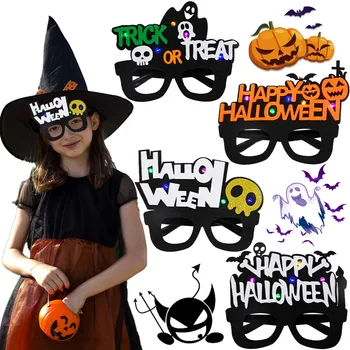 2023 Очки на Хэллоуин со светодиодной подсветкой для детей и взрослых Ghost Halloween Party Decoration LED с лампой Ghost Pumpkin в оправе для очков