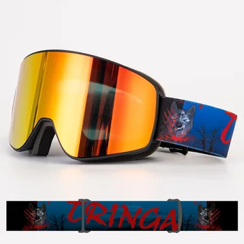 Профессиональные лыжные очки Мужчины Женщины Двухслойная лыжная маска UV400 с защитой от запотевания HD, Лыжные очки для катания на лыжах, очки для сноуборда, Лыжные очки