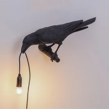 Современная креативная настольная лампа Итальянская Seletti Bird Lamp Настольная лампа из смолы для гостиной, спальни, Прикроватная лампа, бра, Промышленный Декор