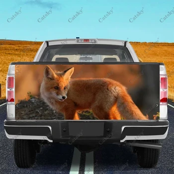 Наклейка с изображением милой рыжей лисы, защищающая хвост автомобиля, багажник, наклейка на капот автомобиля, наклейка для украшения всего кузова внедорожника-пикапа