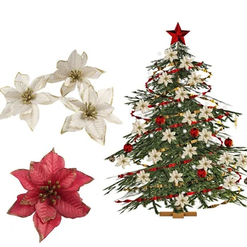 Фестивальное высококачественное украшение, подходящее для общественных праздничных мероприятий и украшения торговых центров Рождественским цветком