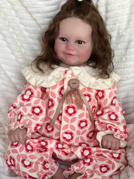 FBBD Кукла Реборн Бэби Мэдди 64 см, уже готовая 3D-кукла с волосами ручной работы, в красивом платье, Рождественский подарок