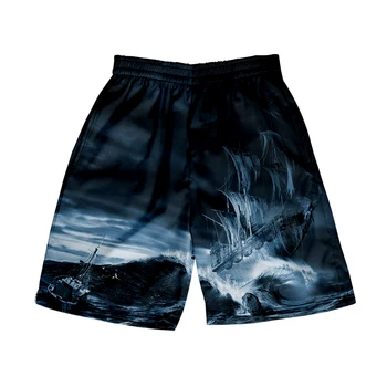 Пляжные шорты Мужская и женская одежда 3D цифровая печать повседневные шорты Модный тренд пара брюк 17