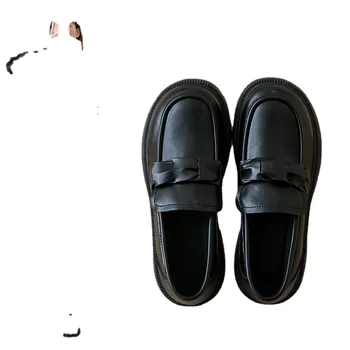 Женские лоферы из лакированной кожи, женские слипоны на платформе, весна 2023, женская повседневная обувь на плоской подошве с кисточками в британском стиле, женская обувь на плоской подошве с кисточками