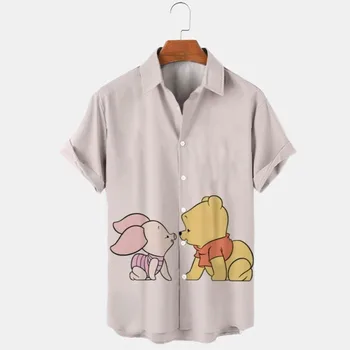 Новые летние Гавайские мужские рубашки с 3D принтом из мультсериала, модные рубашки Унисекс, уличные повседневные рубашки с коротким рукавом в стиле Харадзюку, топ