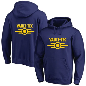 Новый бренд Vault Tec Video Весна Осень Мужская Рубашка Хлопковая Толстовка Новый Однотонный Пуловер Свитер Высококачественная Мужская спортивная одежда