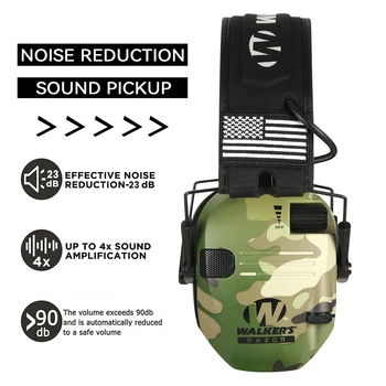Камуфляжные Тактические Электронные наушники для стрельбы Защита слуха Шумоподавление Усиление звука для охоты на стрельбище