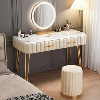 Белый Туалетный столик для хранения вещей в квартире Итальянская Мода Роскошный Туалетный Столик Золотая Спальня Tocador Maquillaje Мебель для дома