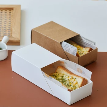 10/20 штук одноразовых коробок для закусок, хот-догов, тостов, бумажных коробок, упаковки для сэндвичей, коробки на вынос, держатель для упаковки хлеба