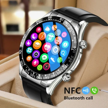 Смарт-часы 2023 с NFC, умные часы для звонков по Bluetooth, мужской фитнес-браслет, 1,32-дюймовый мультиспортивный режим, пользовательский циферблат