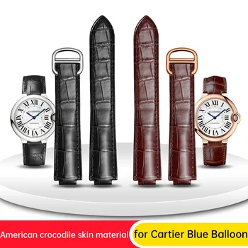 для ремешка для часов Cartier, мужского Blue Balloon, оригинального ремешка для часов из натуральной кожи, женской цепочки для часов из американской крокодиловой кожи.