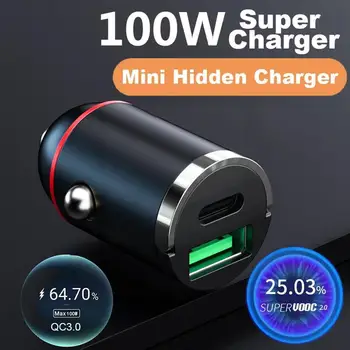 автомобильное зарядное устройство мощностью 100 Вт, мощное зарядное устройство для телефона Super Charge, двухпортовый адаптер прикуривателя для V5l5