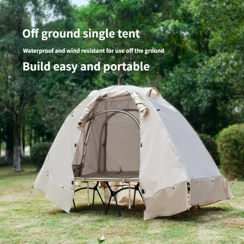 Двухслойная палатка для кемпинга на 1 человека, Легкая Удобная сетка, противомоскитная Переносная палатка из алюминиевого сплава