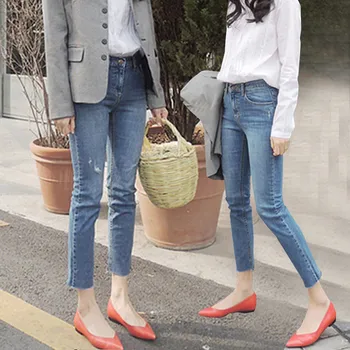 Винтажные женские прямые джинсы на пуговицах, женские повседневные уличные свободные брюки для пригородных поездок
