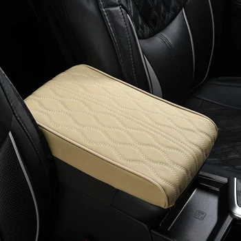 Кожаный коврик для автомобильного подлокотника с эффектом памяти, Защитная подушка для подлокотников центральной консоли, Подлокотники для авто, чехол для ящика для хранения, накладка