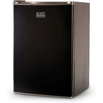 Компактный холодильник BLACK + DECKER BCRK25B Energy Star, однодверный мини-холодильник с морозильной камерой, 2,5 кубических фута, кухонный прибор