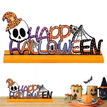Таблички на Хэллоуин, отдельно стоящие таблички, реквизит для фотосессии, деревянные украшения, поделки из скелета тыквы, декор фермерского дома