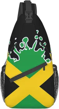 Крутая Ямайка Ямайский Флаг Через Плечо Слинг Рюкзак Слинг Сумка Дорожная Походная Нагрудная Сумка Рюкзак для Мужчин Женщин Путешествия на Открытом Воздухе