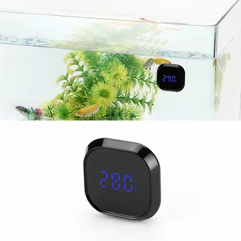 Аквариумный термометр ЖК-цифровой электронный аквариум для рыб, цифровой измеритель температуры, наклейка для рыбы, креветки, черепаха, контроль температуры