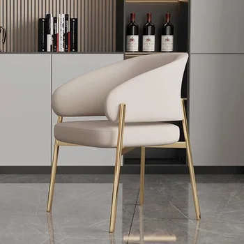 Скандинавские стулья для столовой Металлические кресла для отдыха С индивидуальным эргономичным дизайном Мебель для столовой