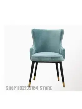 Обеденный стул Итальянский легкий роскошный кожаный художественный стул современный простой бытовой обеденный стол и стул Высокий табурет для переодевания в спальне