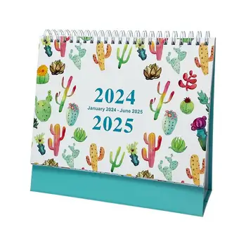 Настольный календарь на 2024-2025 Годы Планировщик календарей Stand Up Calendar С 2024 по 2025 год Многофункциональный Минималистичный Практичный Календарь для стояния