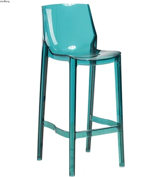 Прозрачный пластиковый стул, стул для ресторана, барный стул, скандинавский высокий стул, акриловый Современный минималистичный Высокий стул, мебель для дома
