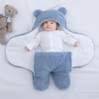 Осенне-зимняя утолщенная упаковка для новорожденных, противоударное пеленальное одеяло, спальный мешок для новорожденных