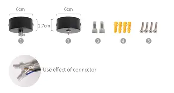 Круглый плафон из 2 частей для аксессуаров для светодиодных подвесных светильников
