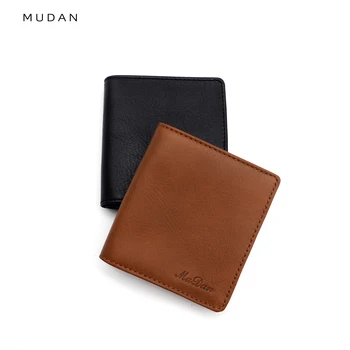 Кошелек бренда MUDAN Кожаный Кошелек из натуральной кожи Унисекс, сумка для карт, зажим для денег, кошелек, визитница