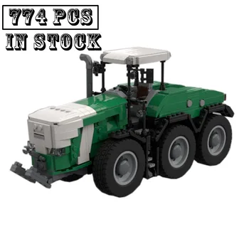 НОВЫЙ строительный блок сельскохозяйственного трактора Case IH MOC-83784 для сборки грузовика, игрушечная модель, подарки на день рождения