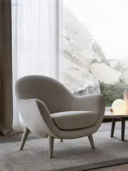 Дизайнерский американский тканевый стул из стекловолокна, минималистичный креативный диван для отдыха в гостиной