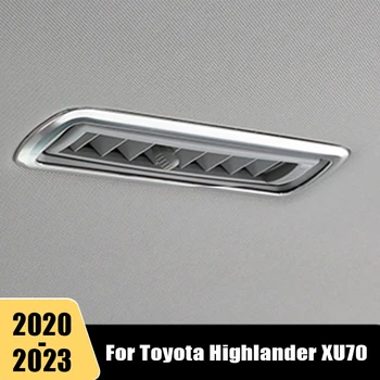 Отделка Рамы Крышки Вентиляционного Отверстия Верхней Части Задней Крыши Автомобиля Из Нержавеющей Стали Для Toyota Highlander Kluger XU70 2020-2022 2023