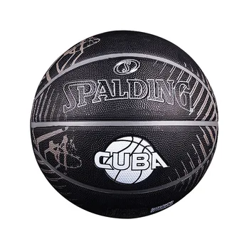 Оригинальный баскетбольный мяч Spalding № 7 с резиновыми граффити, уличный цветочный мяч, крутой уличный синий мяч 84-454Y