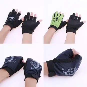 1 пара солнцезащитных неопреновых перчаток из нескользящей ткани для рыбалки с воздухопроницаемыми порезами на 3 пальца