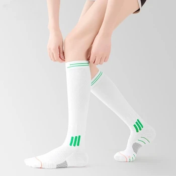 Женские весенне-летние длинные компрессионные носки для занятий с высокой отдачей, таких как прыжки со скакалкой и аэробика.