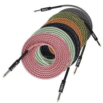 Гитарный кабель IRIN 3M, аксессуары для струнных инструментов, Бесшумный аудиопровод, шнур, запчасти для музыкальных инструментов для электрогитары, бас-гитары.