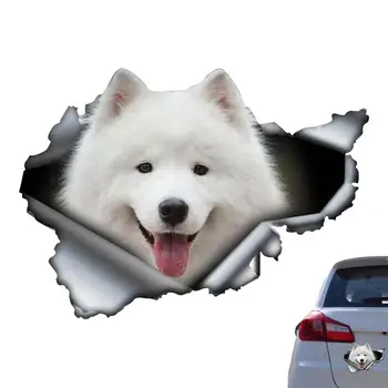 Выглядывающая наклейка на автомобиль 3D Моделирование Стереоглазки Выглядывающая собака Автомобильные наклейки Забавная выглядывающая наклейка Самоклеящиеся водонепроницаемые автомобильные наклейки
