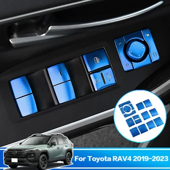 16 ШТ. Для Toyota RAV4 XA50 Hybrid 2019 2020 2021 2022 2023 Автомобильное Оконное Стекло Кнопка Включения Подъема Накладка Украшение Аксессуар