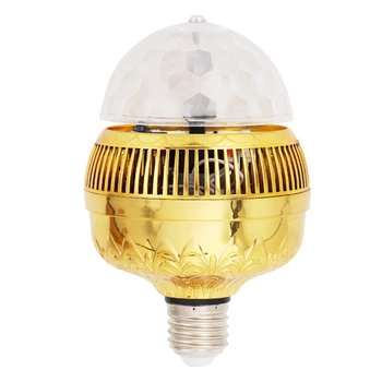 Диско-лампочка E27, вращающаяся светодиодная лампа для вечеринок, стробоскоп для вечеринок, RGB, мультикристаллический диско-шар, стробоскопическая лампа