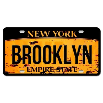 Наклейки на автомобиль с текстом, оформление номерного знака Brooklyn, внешние детали, ВИНИЛОВЫЕ НАКЛЕЙКИ, аксессуары для каравана, принадлежности для автомобилей, симпатичные, ПВХ