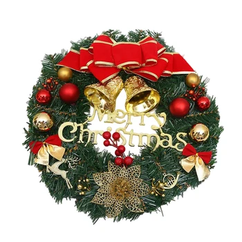 Рождественское украшение, дверной венок, праздничный венок для входной двери, подарки для друзей и семей