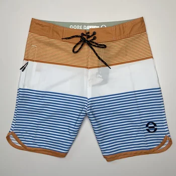 Модные водонепроницаемые мужские быстросохнущие пляжные брюки, эластичные спортивные шорты для серфинга, Свободные тонкие бермуды, Одежда для отдыха на море.