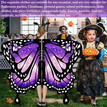 Костюм Бабочки для взрослых, аксессуар для костюма Феи-бабочки, уникальный фантазийный костюм Бабочки-Монарха для детей на Хэллоуин