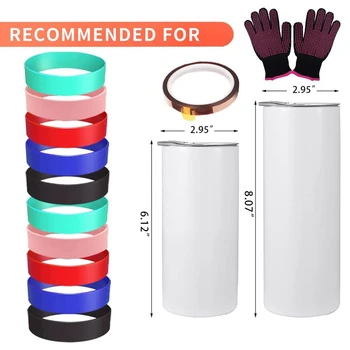 Силиконовые ленты для стакана для сублимации - Эластичные кольца для держателя бумаги для сублимации предотвращают образование пятен 10 шт 5 цветов
