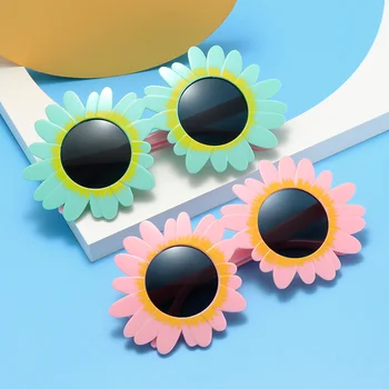 Детские солнцезащитные очки Daisy Sunflower 2022, новый дизайн модных солнцезащитных очков для мальчиков и девочек
