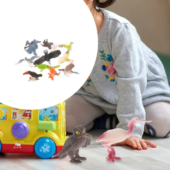 12 шт. /компл. Игрушки-модели животных, развивающие игрушки для детей, мини-пластиковые скульптуры животных