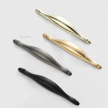 Современная черная ручка для шкафа Креативная Дверная ручка из цинкового сплава Высококачественный выдвижной шкаф Новая китайская Простая Твердая ручка