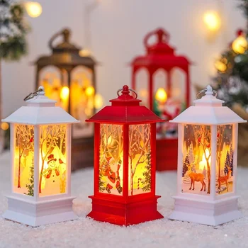 Рождественские светодиодные фонари, украшения для ламп, Новый 2024 год, Navidad Noel, Рождественские украшения для украшения дома, аксессуары